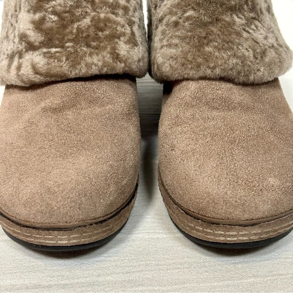 Antelope N08 Toppa Furry Slip-On Wedge/Clog-Taupe-Women Size EU 38, U.S. 7 - Picture 2 of 10